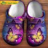 Beautiful Magic Purple Butterfly Crocs