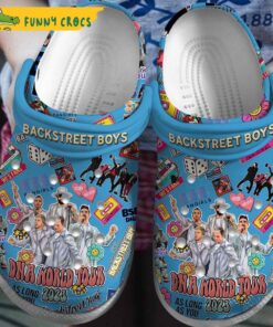 New Backstreet Boys Music Blue Crocs Slippers