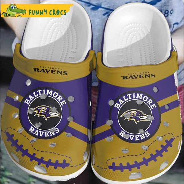 Nfl Baltimore Ravens Football Crocs Clog Shoes