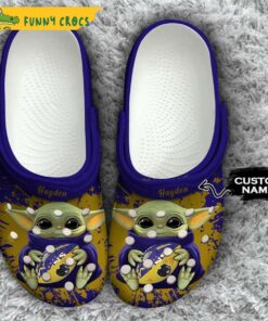 Personalized Autism Awareness Mlb Baseball Chicago Cubs Baby Yoda Crocs Clog Slippers