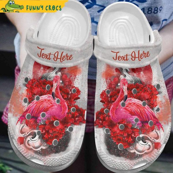 Personalized Flamingo Graceful Rubber Crocs Clogs