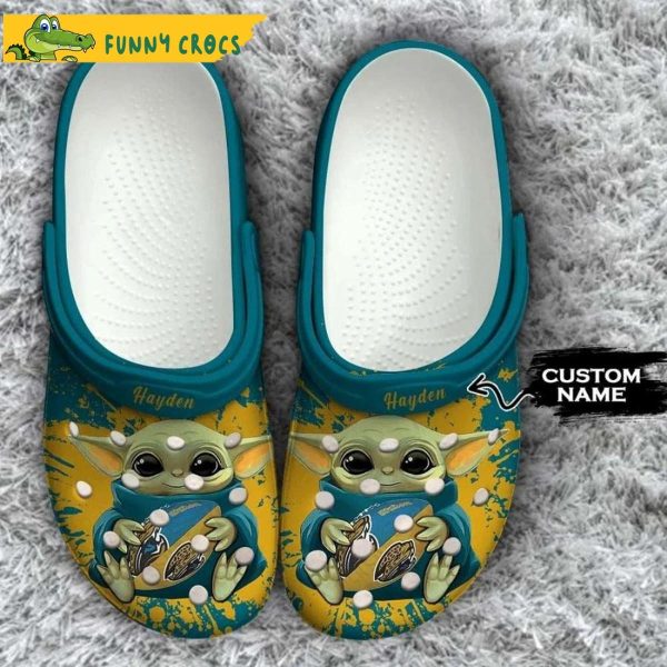 Personalized Jacksonville Jaguars Nfl Baby Yoda Crocs Sandals