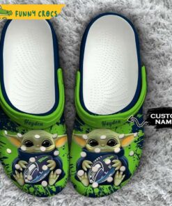 Custom New York Giants Baby Yoda Crocs Shoes