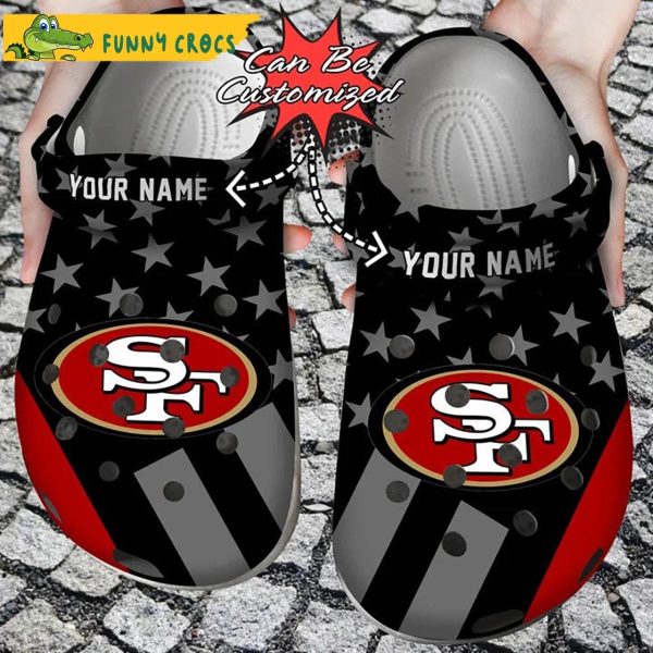 Personalized Star Flag San Francisco 49ers Crocs Slippers