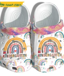 Rainbow Kinder Garten Back To School Crocs Slippers