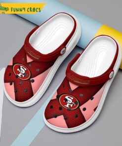 Red And Pink San Francisco 49ers Football Crocs Slippers