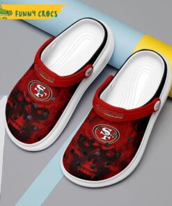 Lava Skull San Francisco 49ers Crocs Slippers