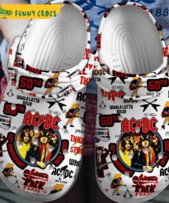 Personalized Rock Band Acdc Crocs Clog Shoes