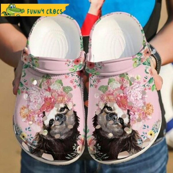 Sloth Lovely Flower Crocs