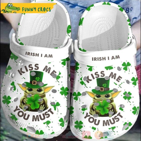 Star Wars Irish I Am Kiss Me You Must Baby Yoda Crocs Slippers