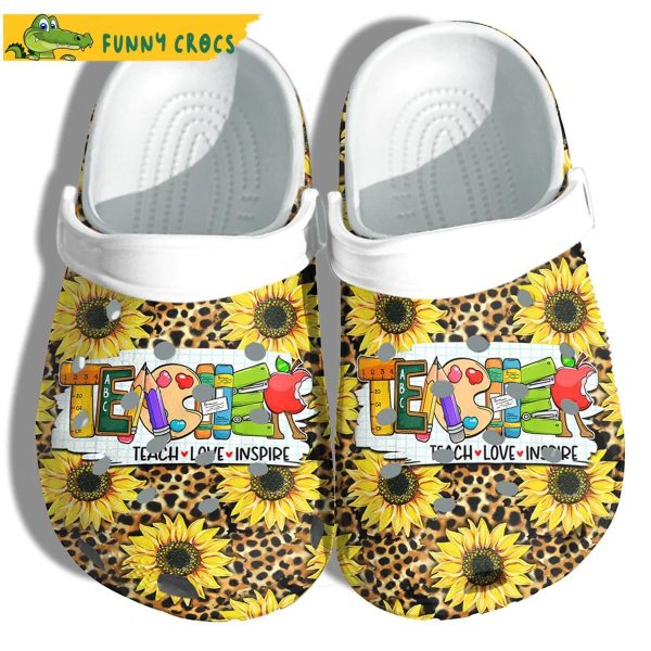 Teach Love Inspire Back To School Crocs Shoes