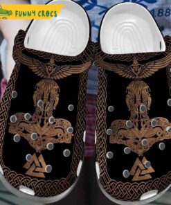 3d Brown Symbols Viking Gifts Crocs Slippers