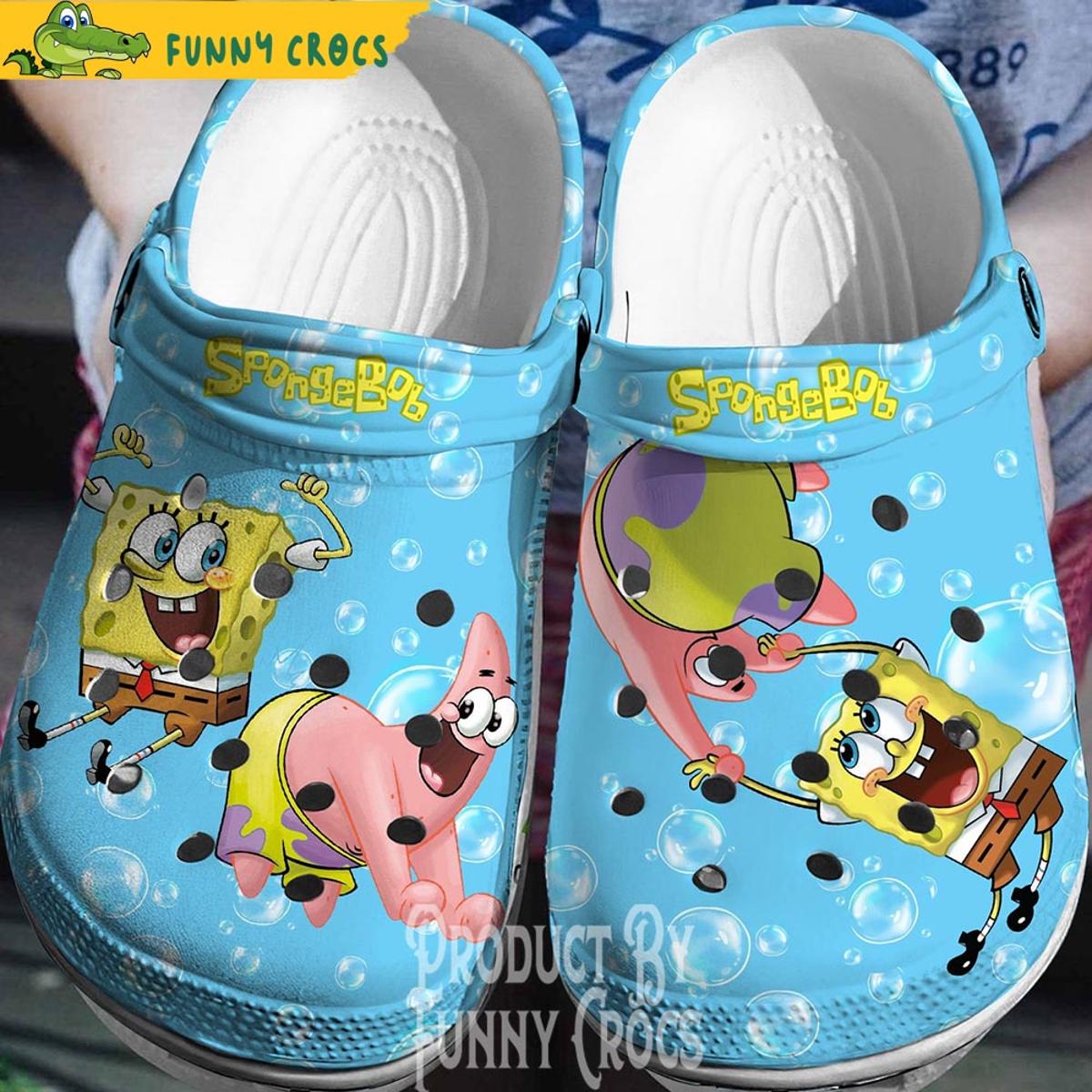 Personalized Halloween Spongebob Purple Crocs Sandals