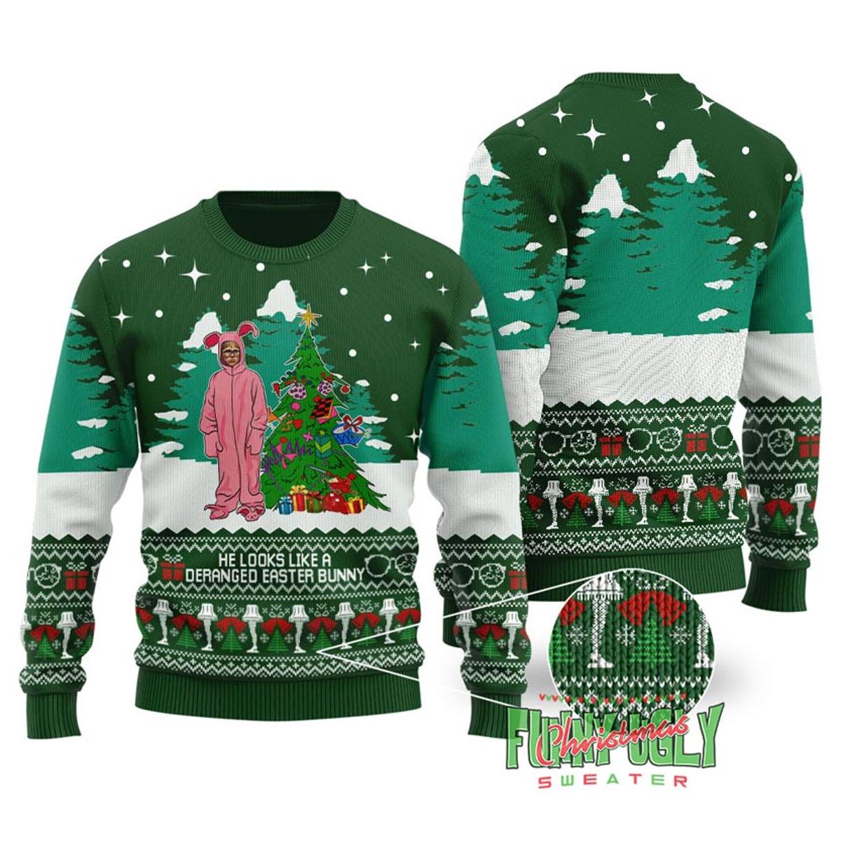 A Deranged Easter Bunny A Christmas Story Christmas Sweater