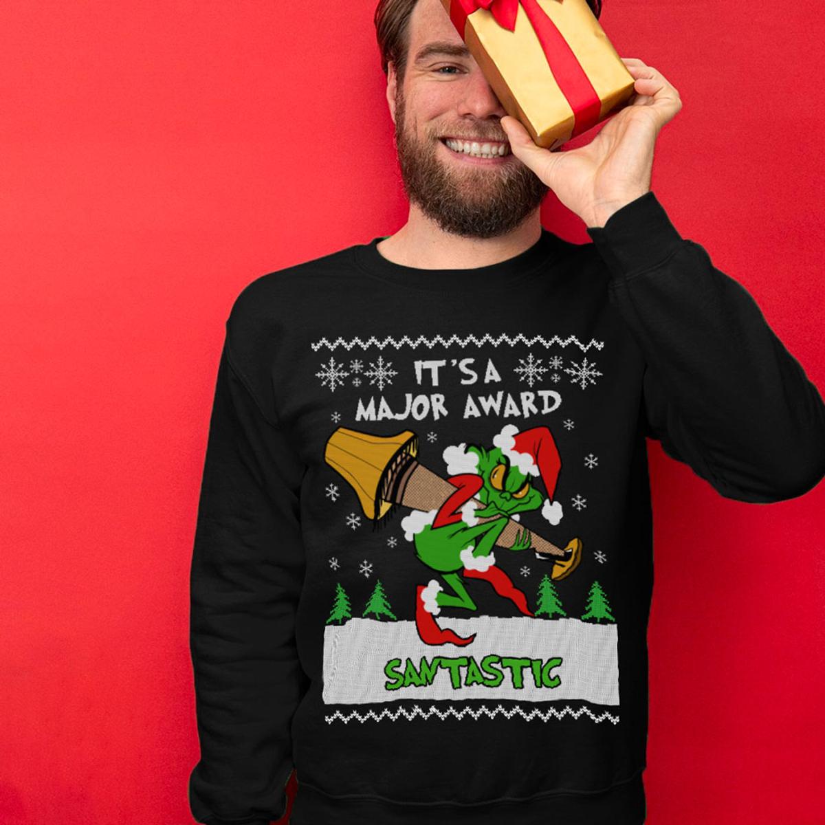 A Major Award Grinch Mens Ugly Christmas Sweaters