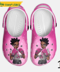 A Woman Fight Against With Breast Cancer Crocs Clog Slippers