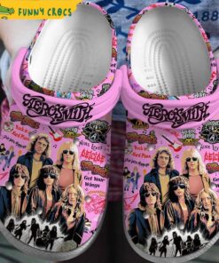 Aerosmith Band Music Pink Crocs Sandals