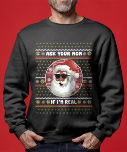 African American Santa Claus Mens Ugly Sweater