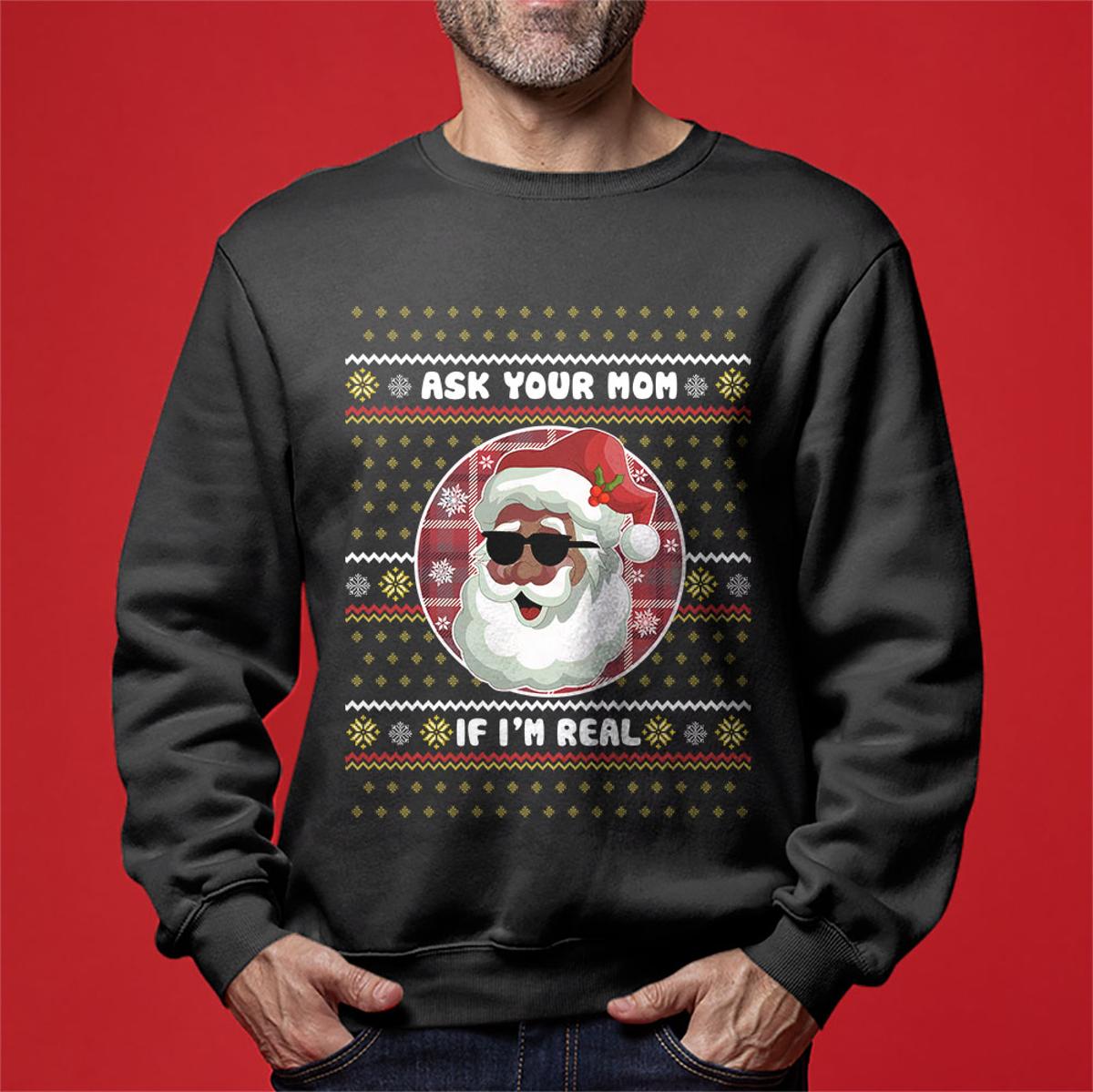 Unique Santa Merry Xmas Mens Funny Christmas Sweaters