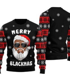 African American Santa Funny Christmas Sweaters