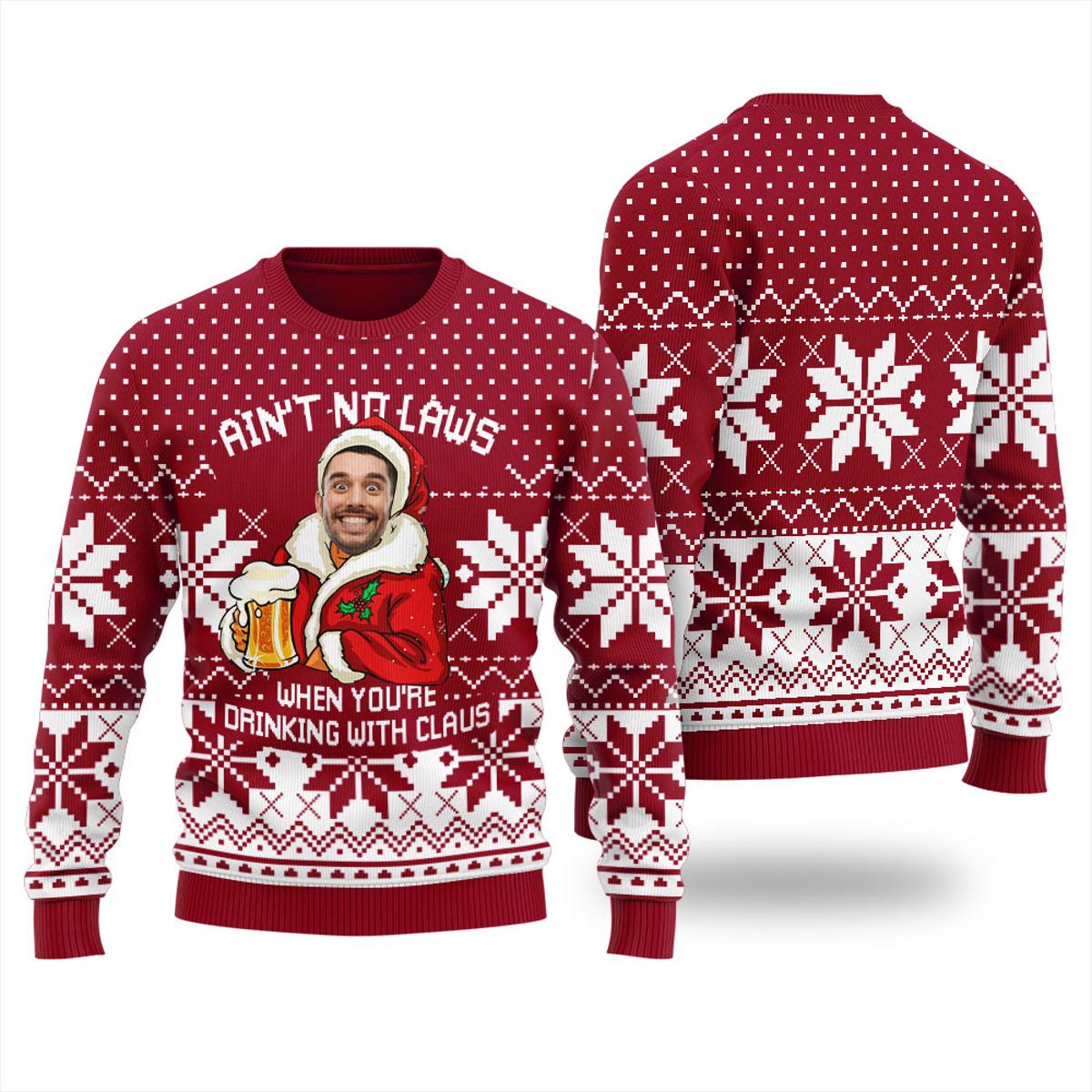 Aint No Laws Custom Christmas Sweater