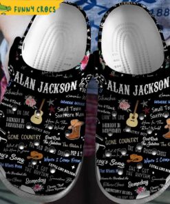 Alan Jackson Music Black Crocs Shoes