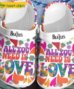 All Need You Love The Beatles Crocs Slippers