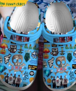 All Time Now Band Music Blue Crocs Shoes