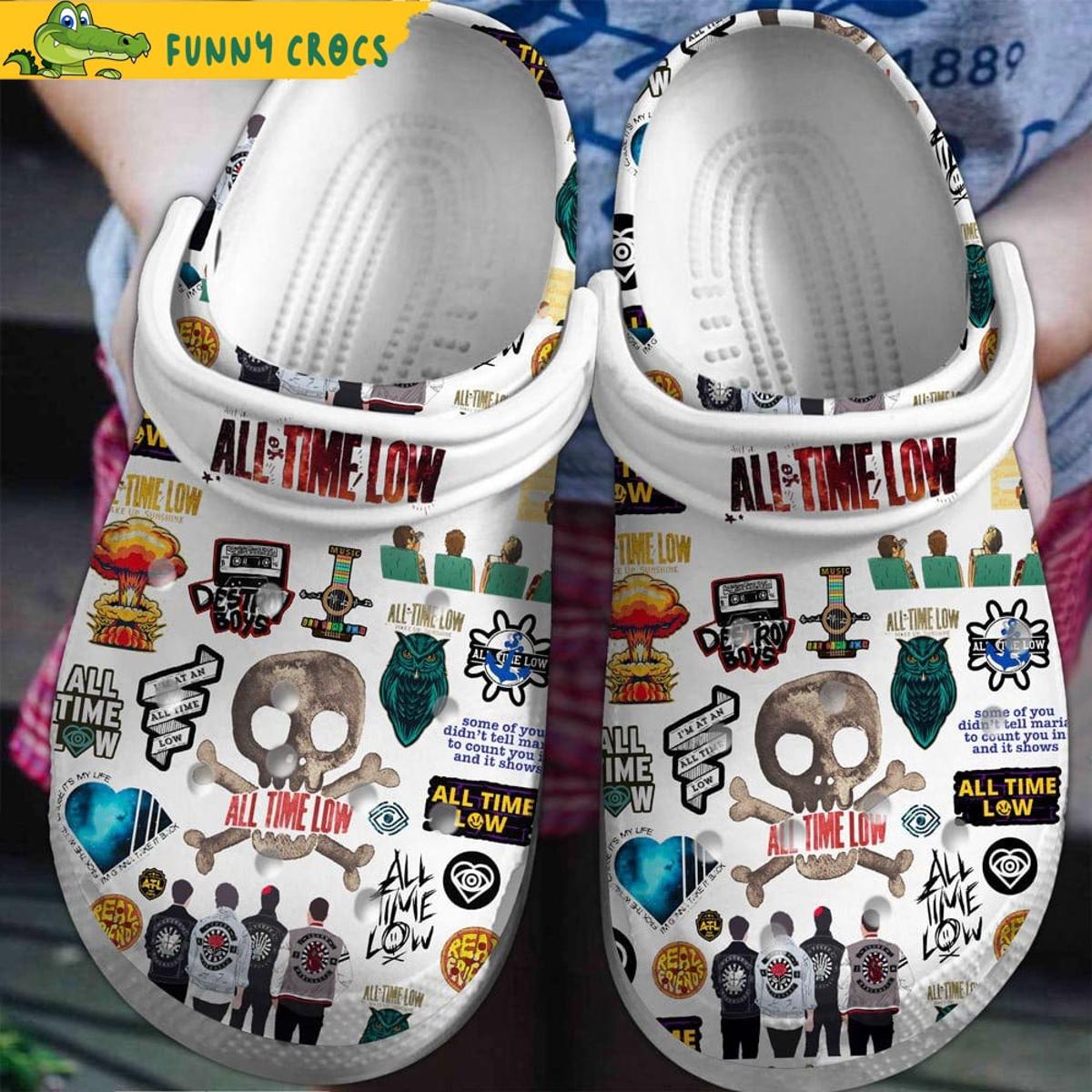 All Time Now Band Music Blue Crocs Shoes