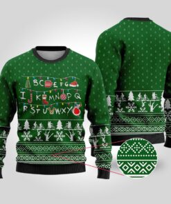 Alphabet Lights Stranger Things Christmas Sweater