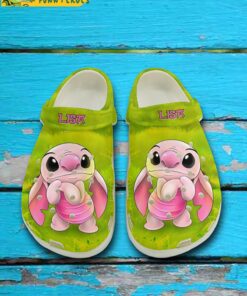 Amazing Cute Stitch Pink Crocs Shoes