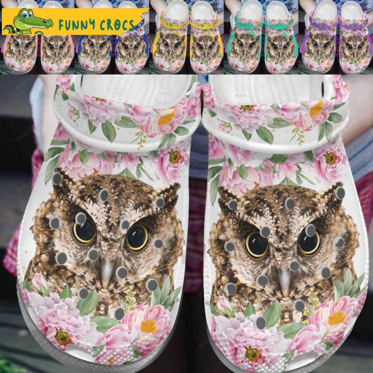 Beautiful Owl Crocs Clog Shoes