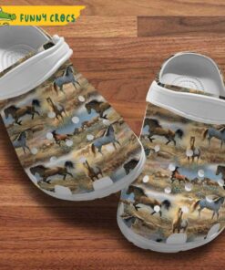 Amazing Horses Pattern Crocs Shoes