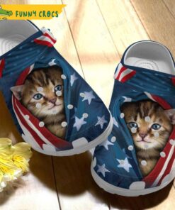 American Independence Day Kitten Cat Crocs Slippers