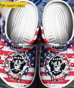 Personalized Crocs Oakland Raiders Shoes Mens