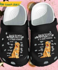 Anatomy Of A Golden Retriever Dog Lover Crocs Sandals