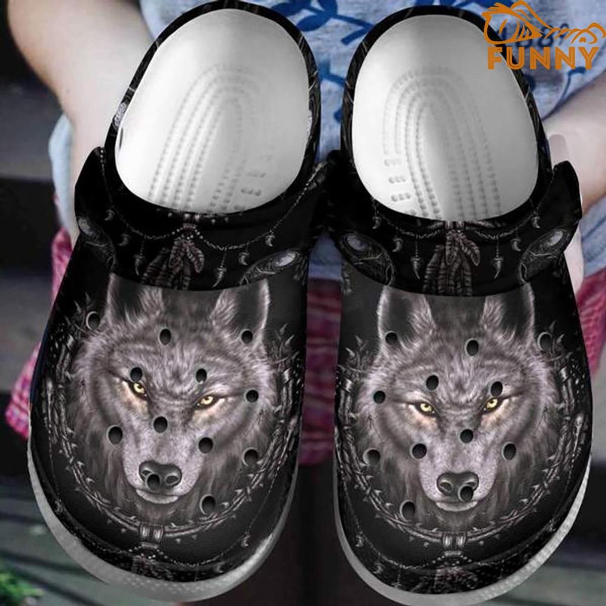 3d Print Wolf Crocs Clog Shoes