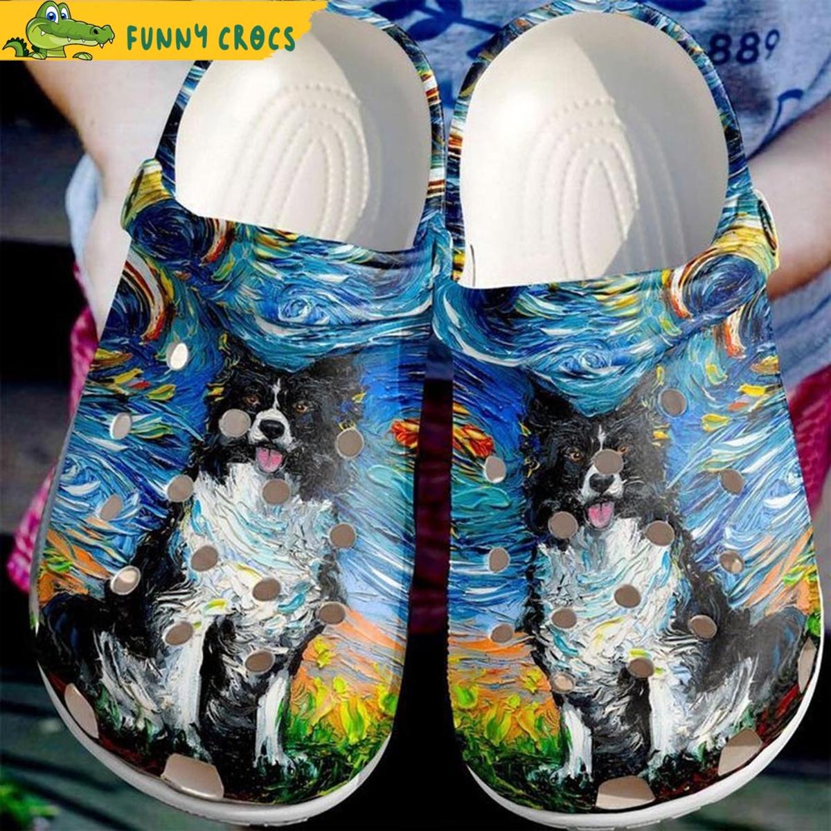 Love Border Collie Usa Flag Dog Crocs Shoes