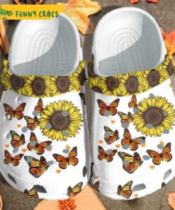 Autism Be Kind Sunflower Cancer Awareness Butterfly Crocs Slippers