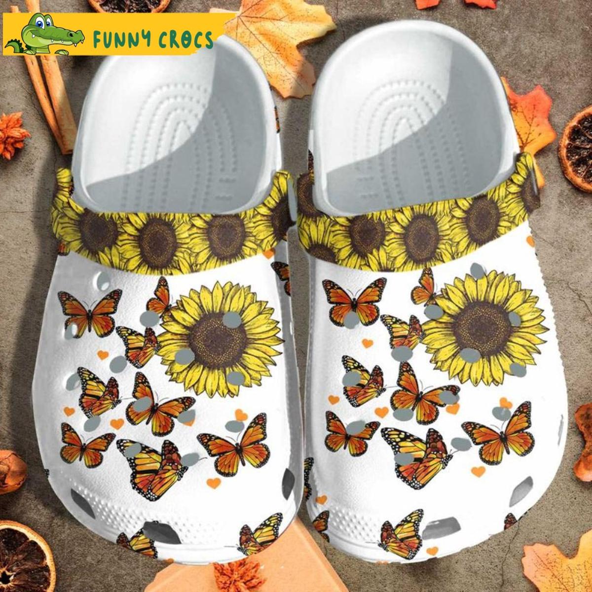 Butterfly With Flowers Magical Flower Crocs Shoes