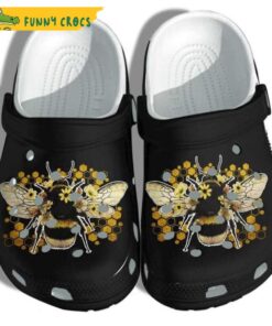 Autism For Best Friend Bee Floral Crocs Slippers