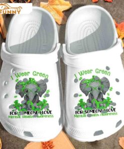 Autism Green Elephant Crocs Classic