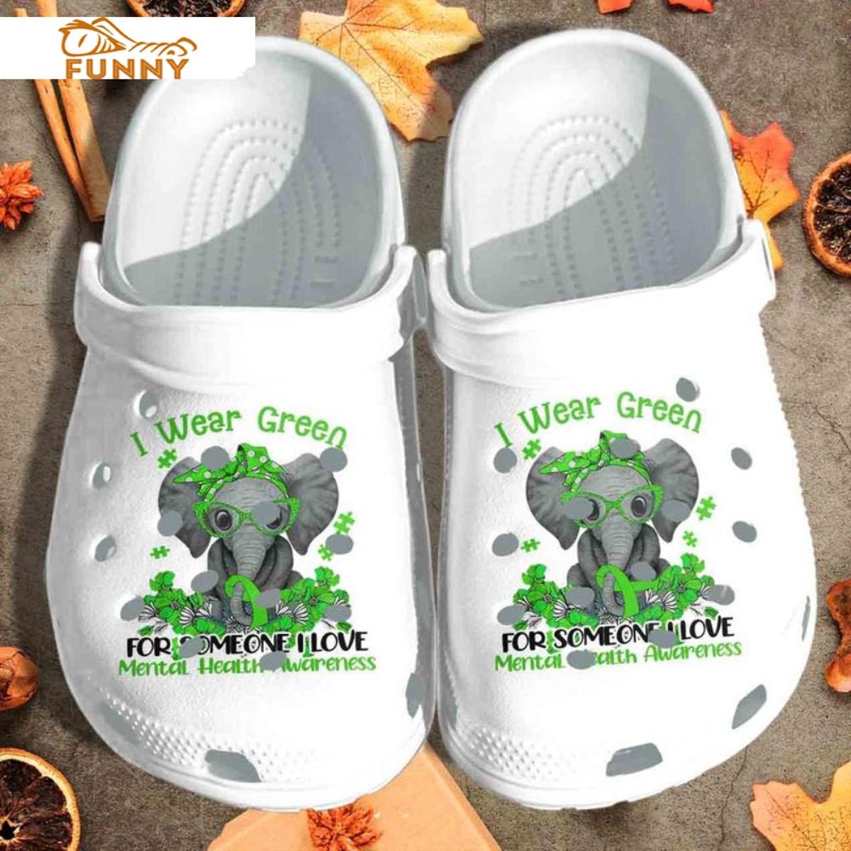 Autism Cute Elephant Crocs Slippers