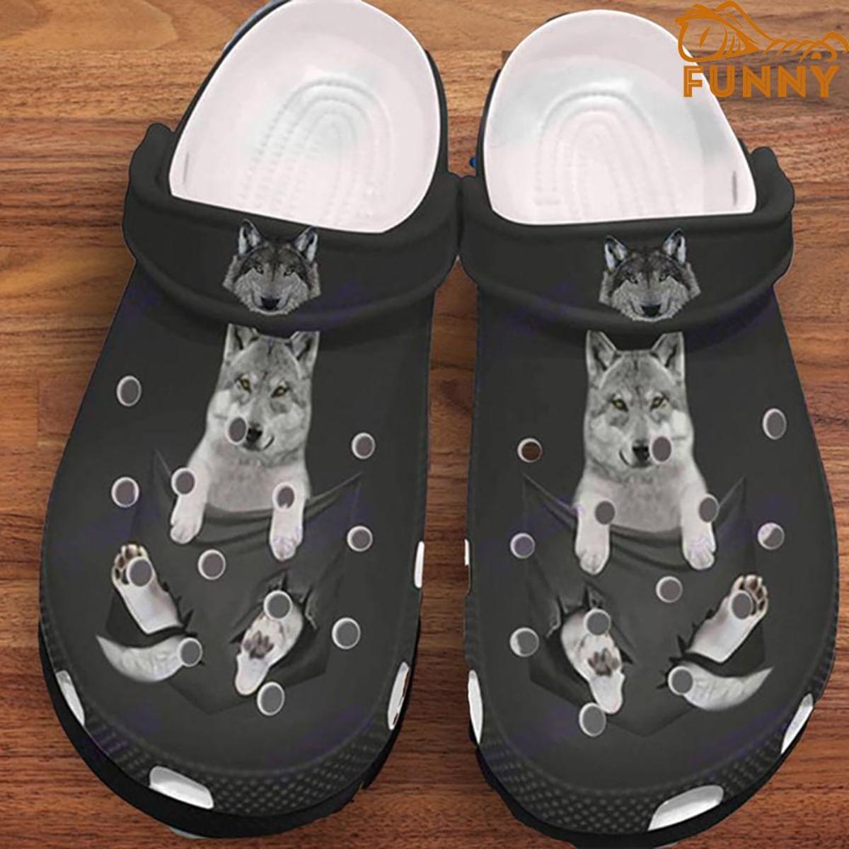 Beautiful Aboriginal Girl Wolf Crocs Sandals