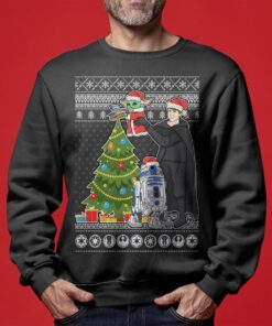 Baby Yoda Luke Star Wars Ugliest Sweaters For Christmas