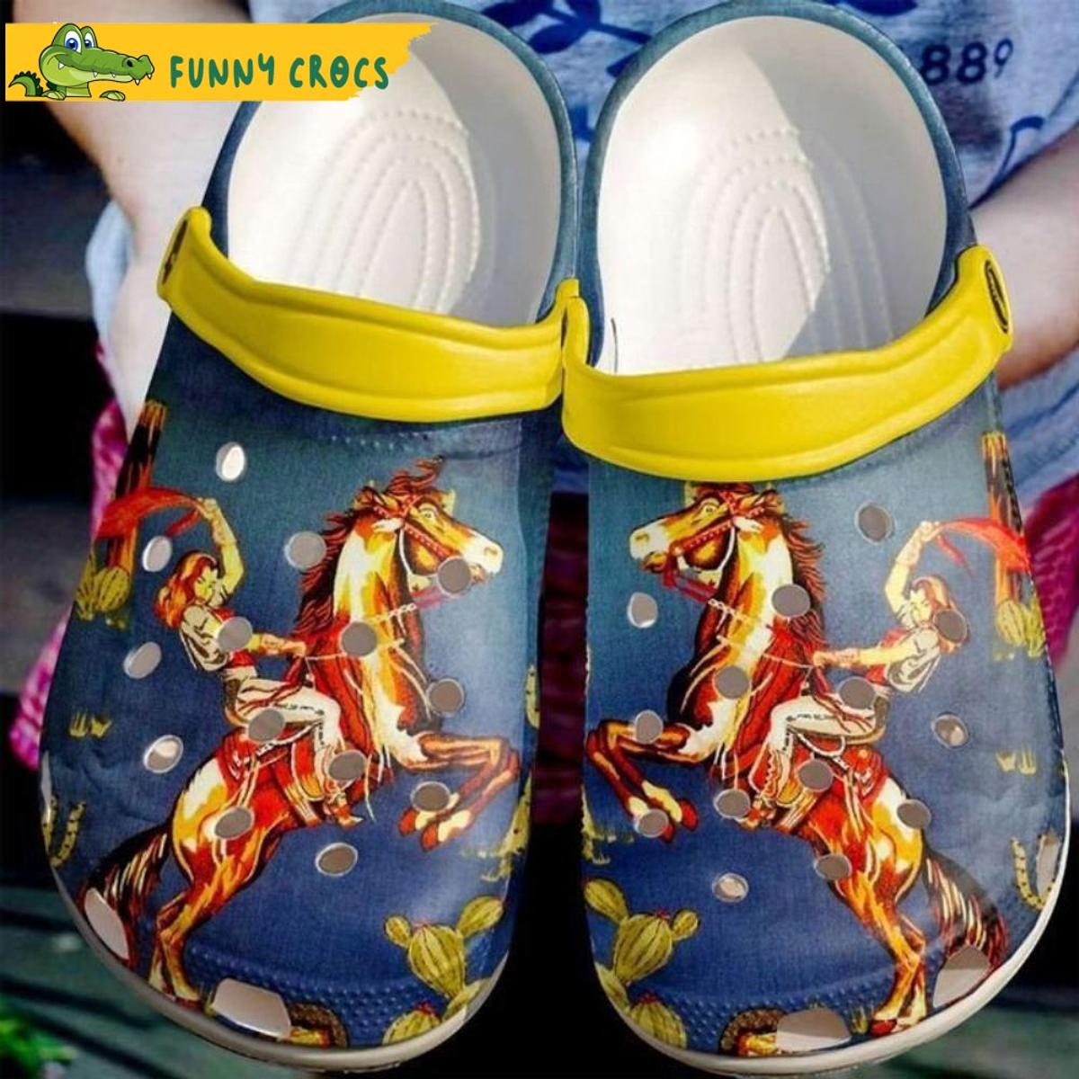 Barrel Racing Horse Riding Crocs Clog Shoes