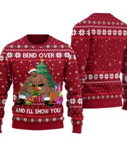 Barry Wood Bend Over And I Will Show You Ugly Ugly Christmas Sweater