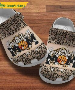 Basketball Mom Leopard Pattern Crocs Shoes