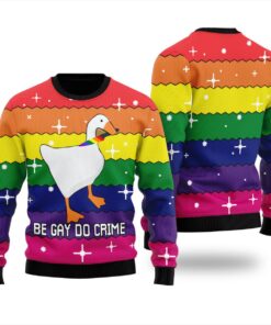 Be Gay Do Crime Goose Christmas Sweater