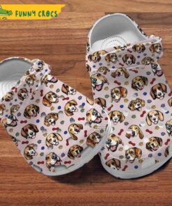 Beagle Head Pattern Dog Croc Shoes